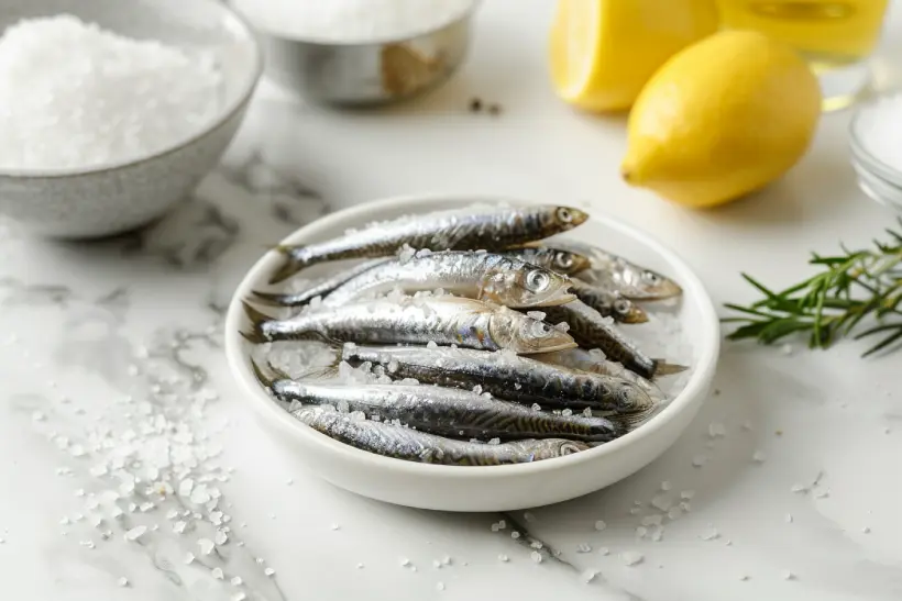 Anchovies and sea salt used to make fish sauce