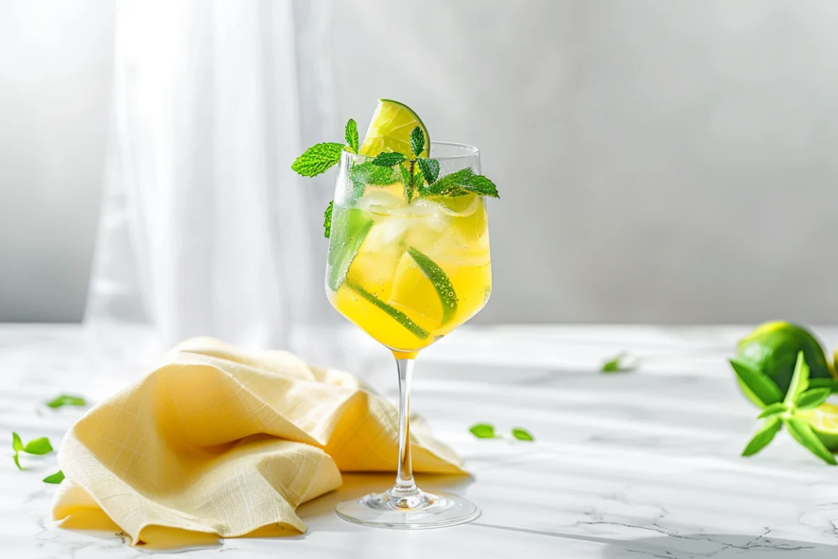 Hugo Spritz Recipe — Non-Alcoholic Version Using Sparkling White Grape Juice