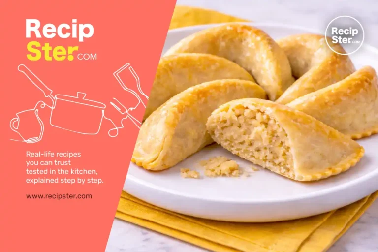 Traditional Moroccan corne de gazelle pastries arranged in a crescent shape on a white plate, lightly brushed with oil for a soft, pale golden finish.